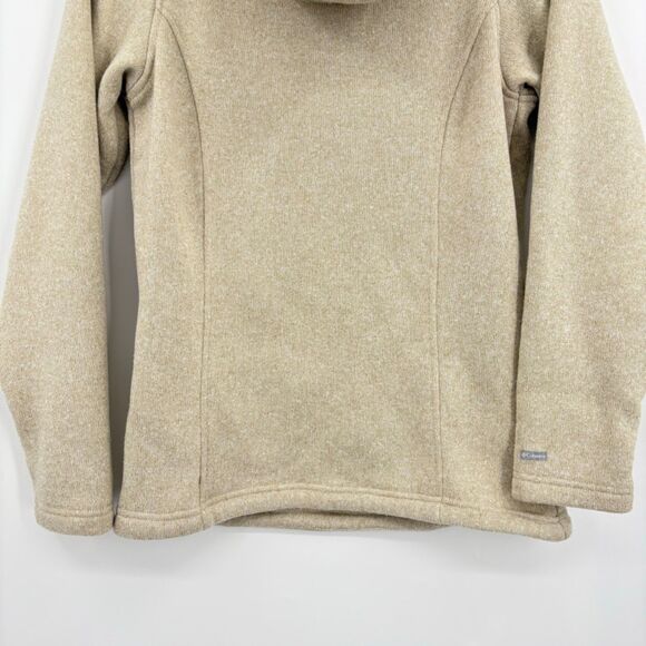 Columbia Cowl Neck Tan Pullover Sweatshirt, Sz Small, Outdoor Fleece Gorpcore - Picture 4 of 8